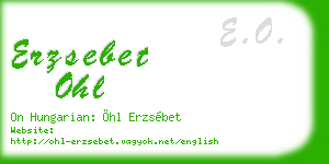 erzsebet ohl business card