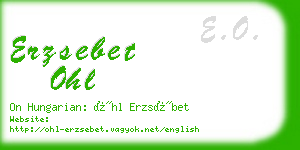 erzsebet ohl business card